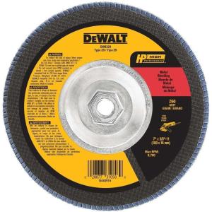 imageDEWALT DW8330 7Inch by 58Inch11 80 Grit Zirconia Angle Grinder Flap Disc60G 58Inch Hub