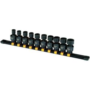 imageDEWALT DWMT19228 38quot Drive Impact Universal Socket Set 12 PieceMetric