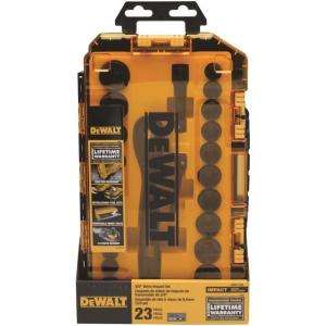 imageDEWALT DWMT74738 Tough Box 23 PC 38quot Drive Impact Socket Set23 Piece Set