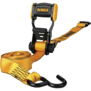 imageDEWALT DXBC18004 BlackYellow 125quot x 12 Ratchet Tie Down Straps  LightWeight Cargo Hauling 1800 lb Break Strength 4 PackSingle