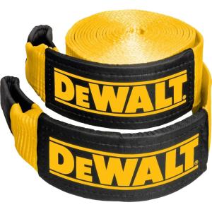 imageDEWALT DXBC40000 BlackYellow 4quot x 30 Recovery Tow Strap  13333 lb Safe Working Load  40000 lb Break Strength