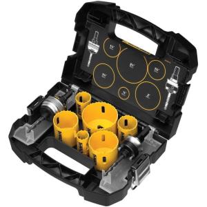 imageDEWALT Hole Saw Kit Standard Electricians Set BiMetal D180002 Yellow