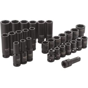 imageDEWALT Impact Socket Set SAE Combination Set 12Inch Drive 28Piece DWMT19244Metric