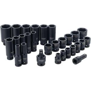 imageDEWALT Impact Socket Set SAE Combination Set 12Inch Drive 28Piece DWMT19244SAE