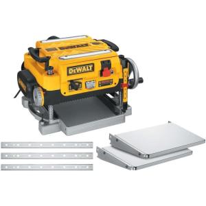 imageDEWALT Planer Thickness Planer 13Inch 3 Knife for Larger Cuts Two Speed 20000 RPM Motor Corded DW7352Speed 13 wFeed Tables  Extra Blades
