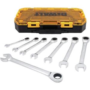 imageDEWALT Ratcheting Wrench Set Metric 8Piece DWMT74734SAE