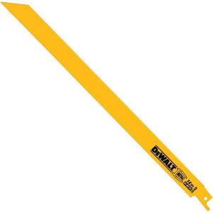 imageDEWALT Reciprocating Saw Blades MetalWoodcutting 5Piece Set DW4857 Yellow12 14 TPI  5pack