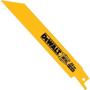 imageDEWALT Reciprocating Saw Blades Straight Back 4Inch 24 TPI 5Pack DW4812