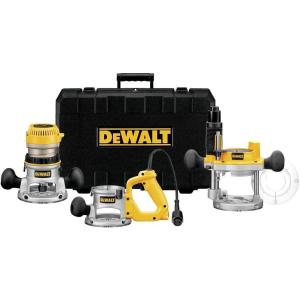 imageDEWALT Router FixedPlunge Base Kit 12Amp 214HP DW618B3