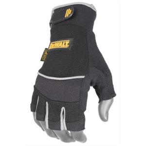imageDeWalt DPG230L Technicians Fingerless Synthetic Leather Glove Black LargeLarge Pack of 1