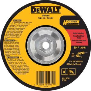 imageDeWalt DW4999 7quot x 14quot x 58quot11quot General Purpose Metal Grinding Wheel1 Count Pack of 1