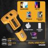 imageDEWALT Heavy Duty 24W USB Car Charger Adapter Cigarette Lighter Adapter USBA Charger Fast Charging Car Lighter USB Adapters Cell Phone Automobile Chargers for iPhone Samsung Galaxy iPad