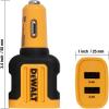 imageDEWALT Heavy Duty 24W USB Car Charger Adapter Cigarette Lighter Adapter USBA Charger Fast Charging Car Lighter USB Adapters Cell Phone Automobile Chargers for iPhone Samsung Galaxy iPad