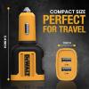 imageDEWALT Heavy Duty 24W USB Car Charger Adapter Cigarette Lighter Adapter USBA Charger Fast Charging Car Lighter USB Adapters Cell Phone Automobile Chargers for iPhone Samsung Galaxy iPad