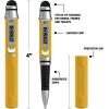 imageDEWALT Heavy Duty 3in1 Mini Stylus Pocket Pen Tablet Pens for iPad EDC Touch Screen Pens Ballpoint wTouchscreen Tip Keypad Tip Compatible iPhone Stylus Pen Extra Ink Cartridge Gifts for Dad