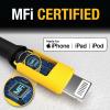 imageDEWALT Heavy Duty Earphones for Lightning Compatible wApple iPhone Headphones Wired Jobsite WaterResistant for iPhone Headphones Wired Lightning Corded Earphones for iPhones 14 and Older