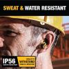imageDEWALT Heavy Duty Wired Earphones with Microphone Jobsite Earbuds Wired 35mm WaterResistant 35mm Earbuds with Mic Connected Headphones for Outdoor WorkUSB C Headphones
