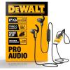imageDEWALT Heavy Duty Wired Earphones with Microphone Jobsite Earbuds Wired 35mm WaterResistant 35mm Earbuds with Mic Connected Headphones for Outdoor WorkUSB C Headphones