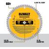 imageDEWALT 10Inch Miter Saw BladesTable Saw Blades 2Blade Combo 60Tooth ampamp 32Tooth Pack DW3106P5