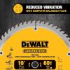 imageDEWALT 10Inch Miter Saw BladesTable Saw Blades 2Blade Combo 60Tooth ampamp 32Tooth Pack DW3106P5