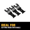imageDEWALT 114 In Titanium Oscillating Tool Blade For Wood with Nails 3 Pack DWA42033One Size