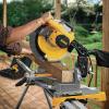 imageDEWALT 12Inch Miter Saw Blade ATB Thin Kerf Crosscutting 1Inch Arbor 80Tooth DW3128  Yellow12 in