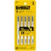 imageDEWALT DW3710H 4Inch 10 TPI Fine Smooth HCS UShank Woodcutting Jig Saw Blade 5Pack5Pack