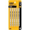 imageDEWALT DW37605 4Inch 10TPI Fine Finish Wood Cut TShank Jig Saw Blade 5PackOne Size