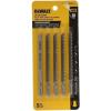 imageDEWALT DW3762H2 4Inch 10TPI Laminate Down Cutting HSC TShank Jig Saw Blade 2PackBiMetal