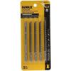 imageDEWALT DW3762H2 4Inch 10TPI Laminate Down Cutting HSC TShank Jig Saw Blade 2PackBiMetal