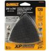 imageDEWALT DWASPTRIM120 120 Grit Mesh Oscillating Triangle 5 Piece1 Count Pack of 1
