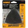 imageDEWALT DWASPTRIM120 120 Grit Mesh Oscillating Triangle 5 Piece1 Count Pack of 2