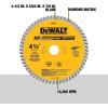 imageDEWALT Diamond Blade Dry or Wet Cutting Continuous Rim 78Inch Arbor 412Inch DW4701