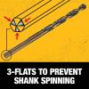 imageDEWALT Drill Bit Set 3Flats Shank14Piece 135 Degree Split Point for Plastic Wood and Metal DWA118414 piece set Pack of 1
