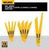 imageDEWALT Reciprocating Saw Blades 10 Piece Combination Set Various Sizes DW4898