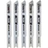 imageDEWALT  DW37245 Jigsaw Blades Medium Metal Cutting UShank 3Inch 18TPI 5Pack DW37245 SilverMedium