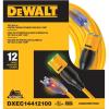imageDEWALT 100 Foot Extension Cord Lighted ClicktoLock 123 SJTW  Heavy Duty Outdoor Weatherproof Heat ampamp Corrosion Resistant Industrial Strength Light Up Three Prong Outlet Plug Power Cord