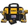 imageDEWALT 20V MAX Hammer Drill and Impact Driver Cordless Power Tool Combo Kit with 2 Batteries and Charger DCK299M220V XR Brushless Combo w40Ah Battery