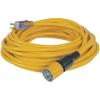 imageDEWALT 50 Foot 123 SJTW ClicktoLock Lighted Extension Cord  Heavy Duty Outdoor Waterproof Weatherproof Heat ampamp Corrosion Resistant Industrial Strength Light Up Prong Outlet Plug Power Cord50 ft