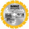 imageDEWALT Circular Saw Blade 6 12 Inch 18 Tooth Framing ampamp Ripping DW3161