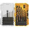 imageDEWALT Drill Bit Set 3Flats Shank14Piece 135 Degree Split Point for Plastic Wood and Metal DWA118414 piece set Pack of 1