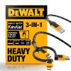 imageDEWALT Heavy Duty 3 in 1 Multi Charging Cord 6ft Fast Charger Cord Multi Charger Adapter with LightningType CMicro USB Port for iPhonesSamsung GalaxyPSTabletsMore6Foot