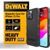 imageDEWALT Heavy Duty Strong Magnetic for iPhone 14 Pro Max Case Fits MagSafe Drop Resistant Impact Protective Back Cover Shockproof Slim Fit for iPhone 14 Pro Max Phone Case Matte BlackiPhone 15 Pro