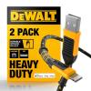 imageDEWALT Heavy Duty USB A to Lightning Cable Apple MFi Certified Durable iPhone Charger Lightning Cables Fast Charging iPhone Charger Cord Compatible wiPhones 14131211 Pro Max iPad AirPods 6FT4ft  2pack