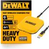 imageDEWALT Heavy Duty Wireless Charger 10W Max Fast Wireless Charging Pad Compatible with iPhone 161514131211X8 Pro Max Plus Samsung Galaxy S22S21 AirPods Type C Cable ampamp AC Adapter Included