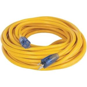 imageDEWALT 100 Foot 103 SJTW Lighted Extension Cord  Heavy Duty Outdoor Waterproof Weatherproof Heat ampamp Corrosion Resistant Industrial Strength Light Up Prong Outlet Plug Power Cord100 ft