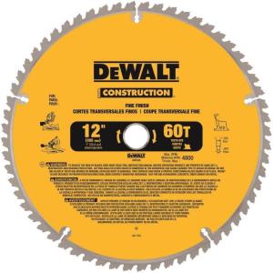 imageDEWALT 12Inch Miter Saw Blade ATB Thin Kerf Crosscutting 1Inch Arbor 80Tooth DW3128