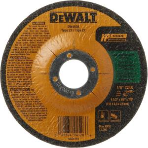 imageDEWALT 412quot Cut Off Wheel ConcreteMasonry 412quot x 18quot x 78quot DW4528  Yellow