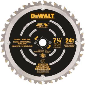 imageDEWALT Circular Saw Blade 7 14 Inch 24 Tooth Wood Cutting DWA31724D