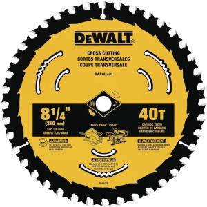 imageDEWALT Circular Saw Blade 8 14 Inch 40 Tooth Cross Cutting DWA181440New